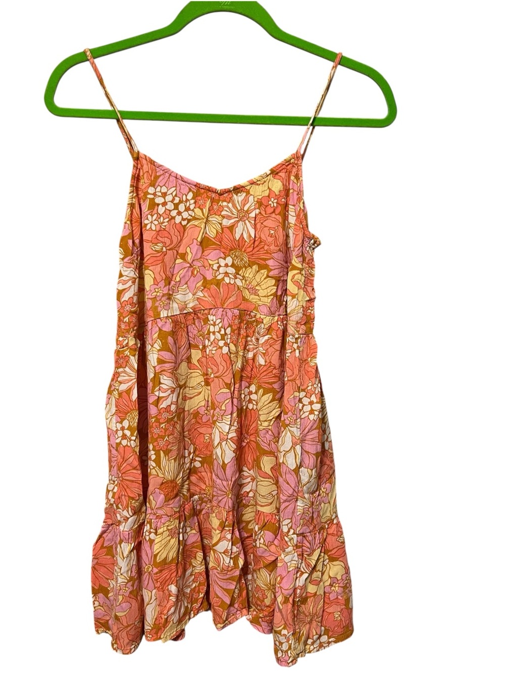 Billabong 70’s Vibe Floral Spaghetti-Strap Sundress Medium